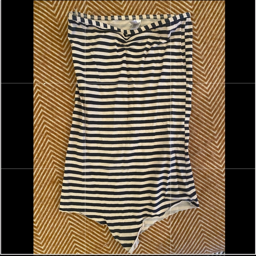 American Apparel Striped Sleeveless Body Suit